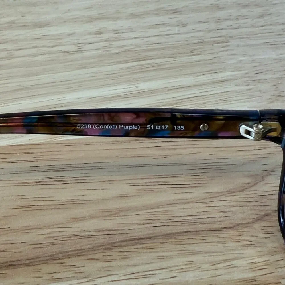 Coach HC6065Z 5288 Eyeglass Frames Confetti Purple 51-17-135 RX-Ready Glasses - Picture 4 of 11